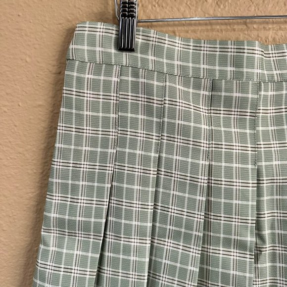 Unbranded Mint Green Women's Pleated Plaid Preppy School Girl Kawaii Skirt Size - Picture 2 of 6